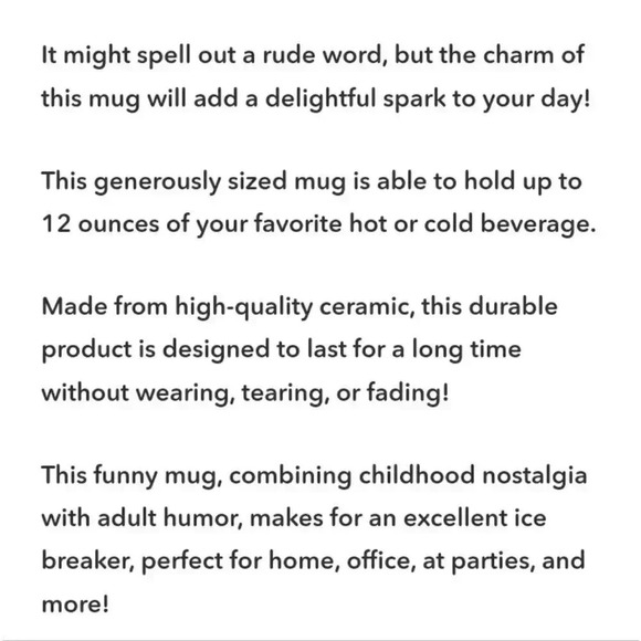 MY FIRST CUSS WORD BLOCK MUG - 12-OUNCES..NWT.. - Picture 10 of 11